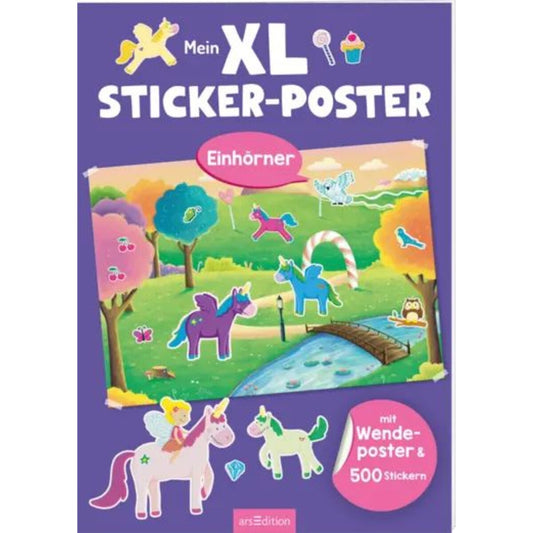 ars Edition Mein XL Sticker-Poster Einhörner