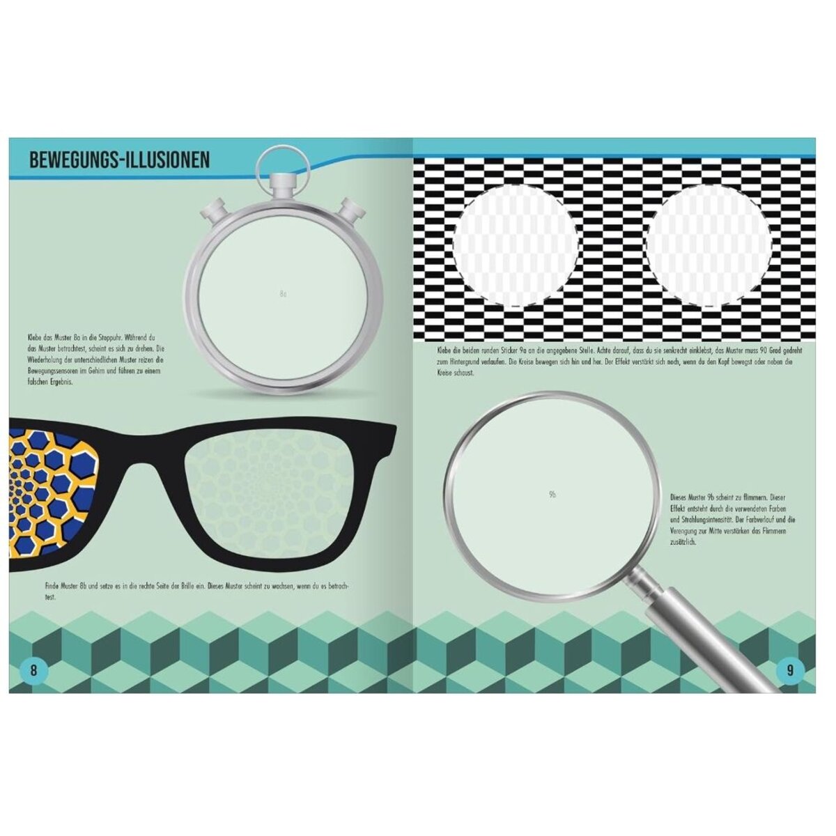 ars Edition Optische Illusionen Stickerheft