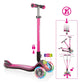 Authentic Sports Globber Elite Deluxe Flash Lights pink, mit Leuchtrollen