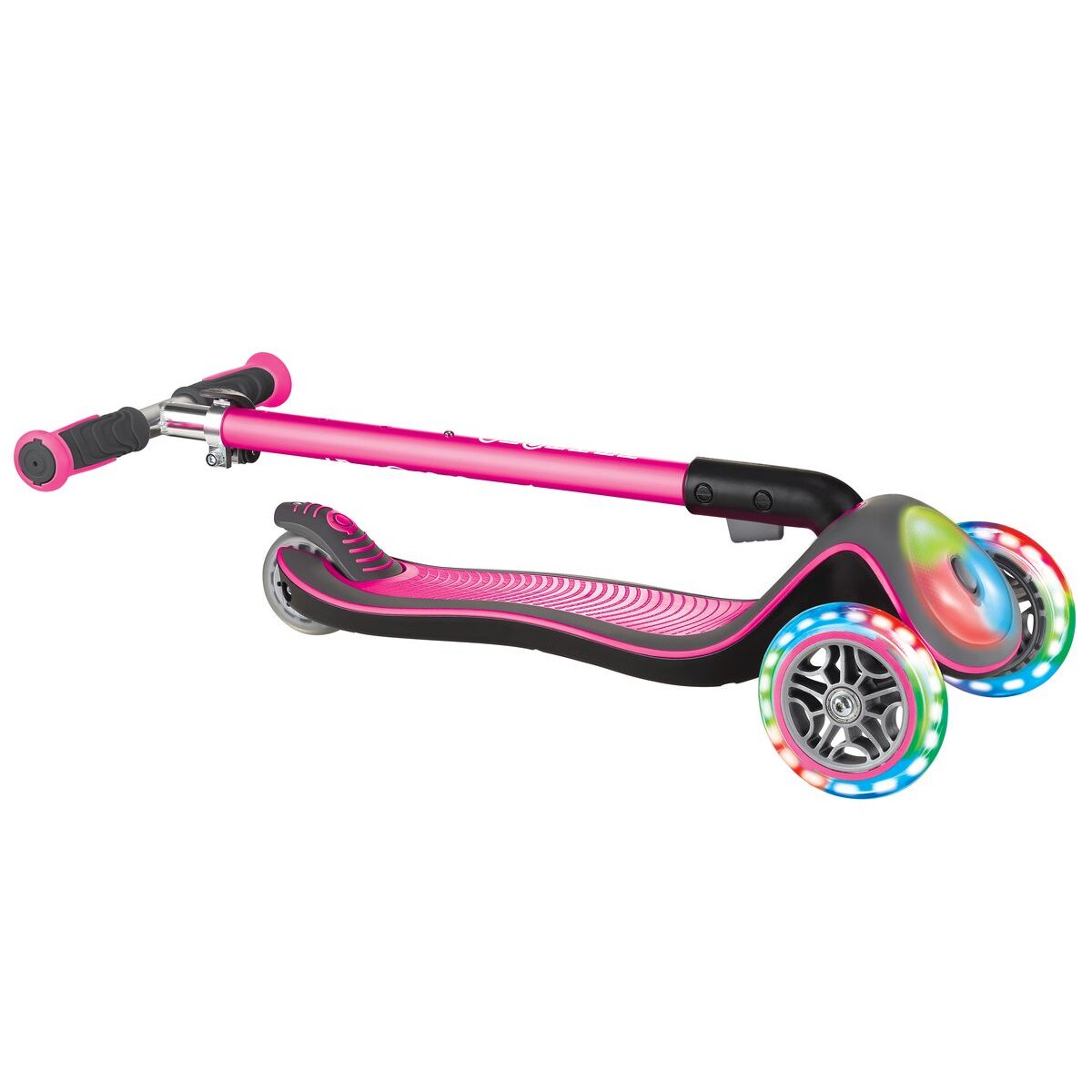 Authentic Sports Globber Elite Deluxe Flash Lights pink, mit Leuchtrollen