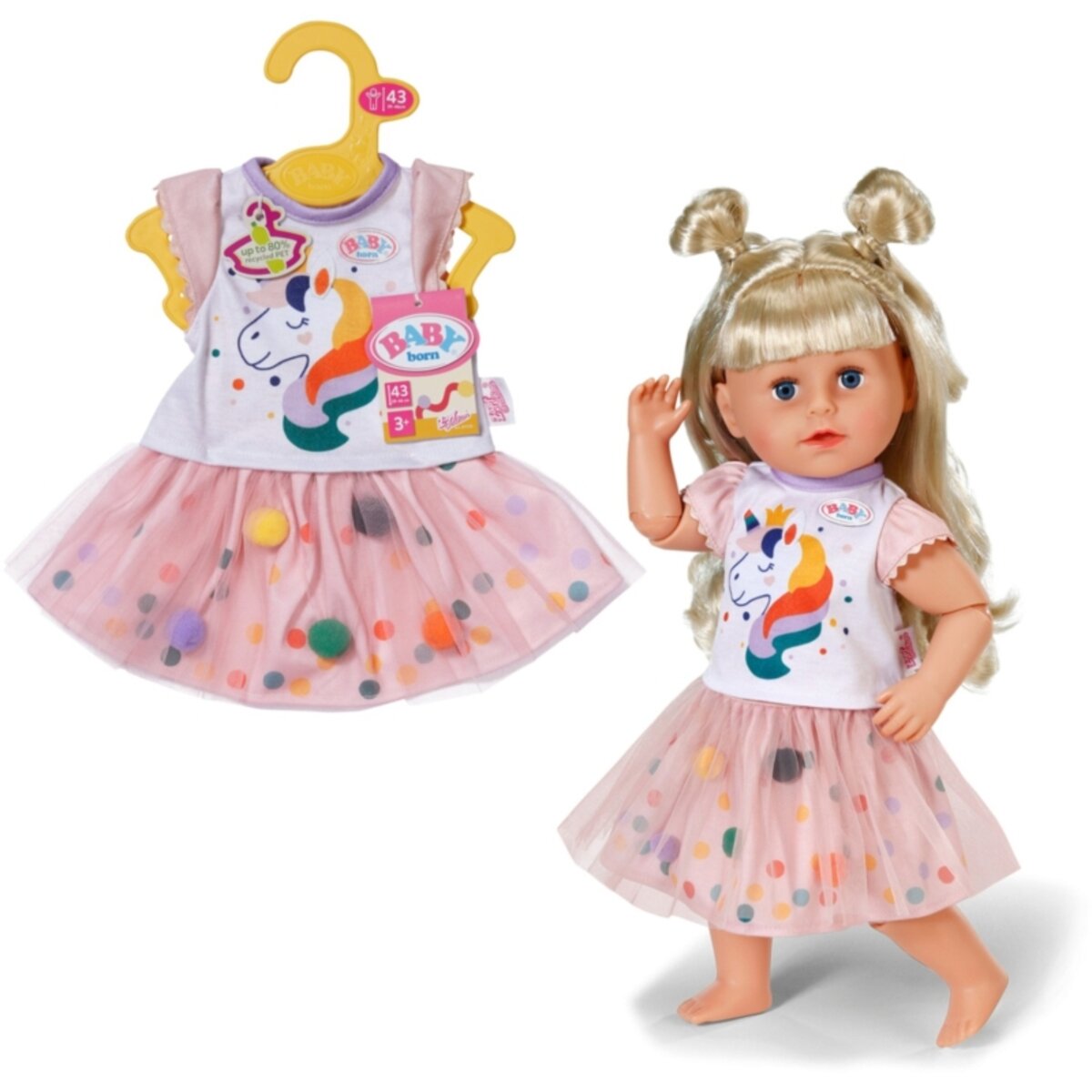 BABY born Einhornkleid mit Tutu 43cm