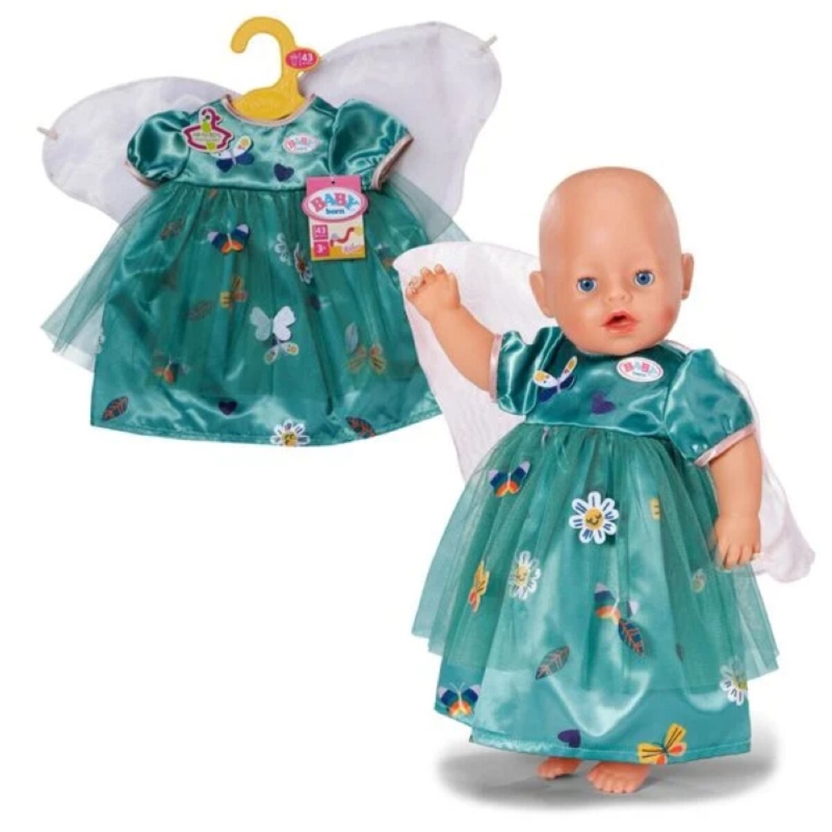 BABY born Feenkleid mit Flügeln 43cm
