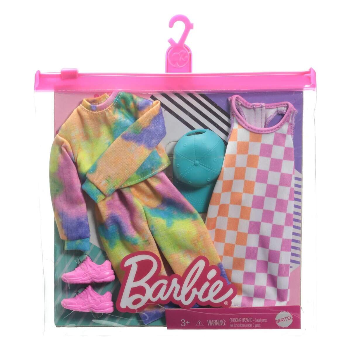 Barbie Moden 2 Outfits und 2 Accessoires für die Barbie Puppe, 1 Packung, 7-fach sortiert