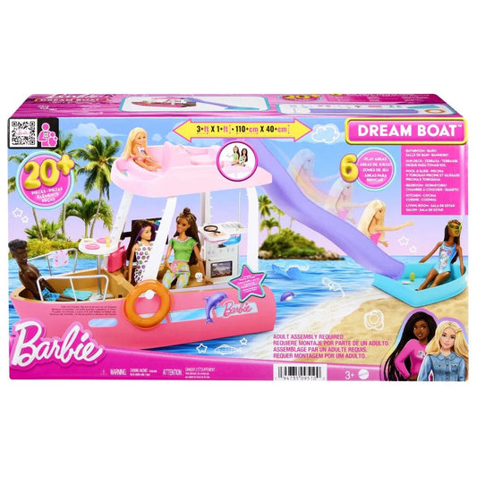 Barbie Traumschiff mit Pool und Rutsche, Spielset inkl. Barbie Zubehör
