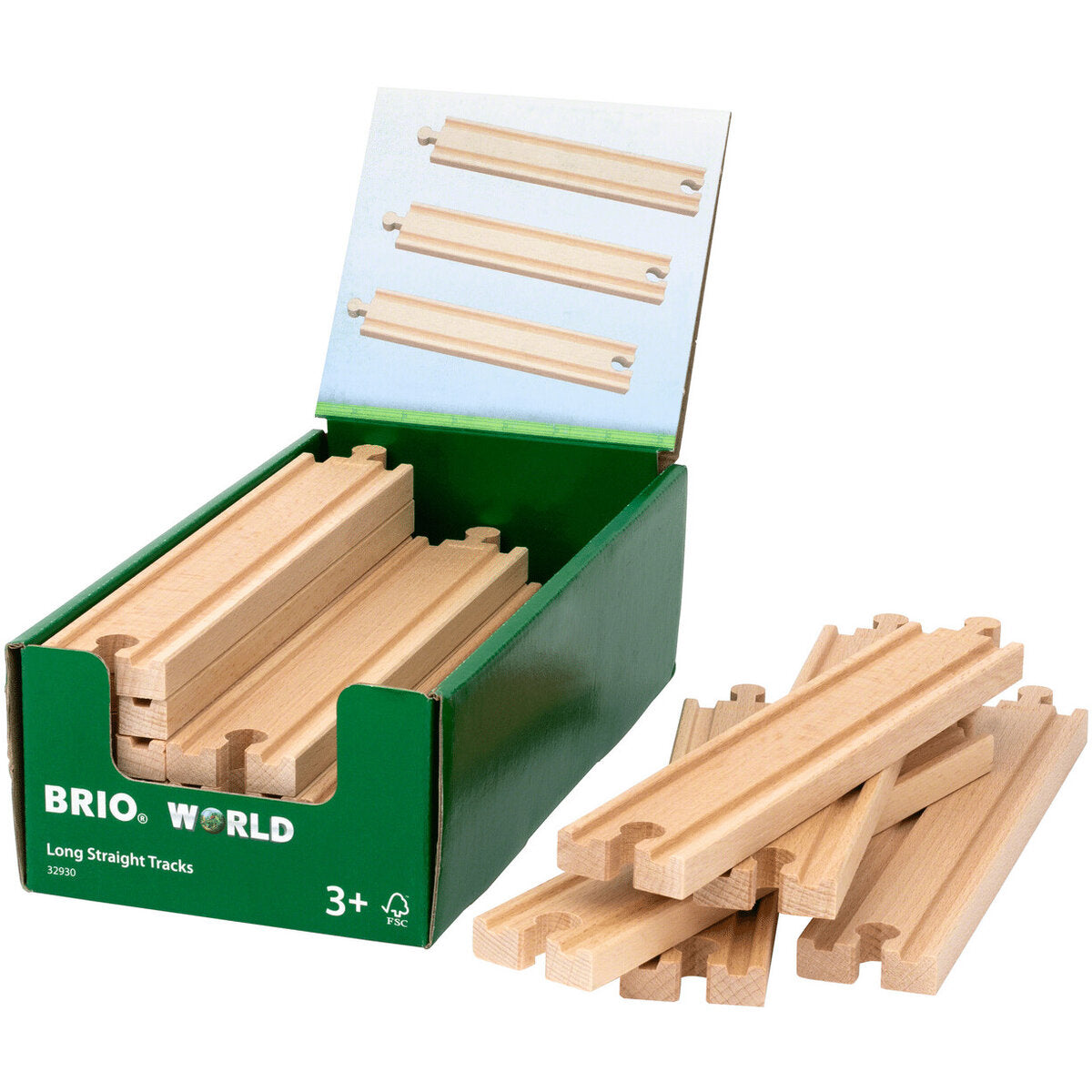 BRIO World 1/1 Gerade Gleise (D) (einzeln)