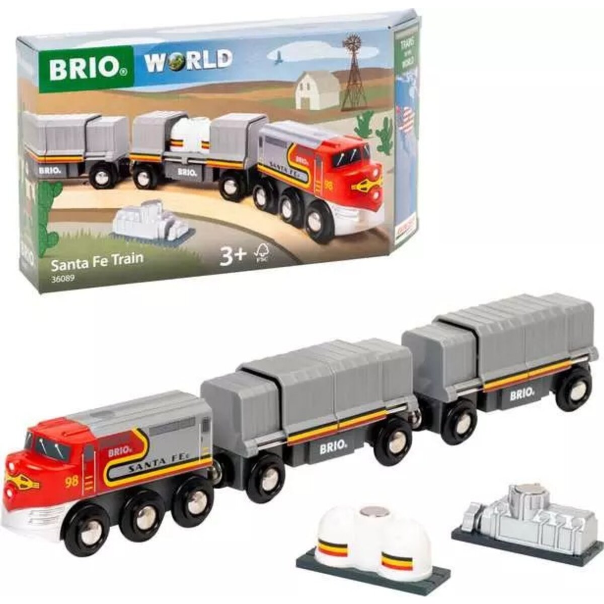 BRIO World Trains of the World Santa Fe Zug