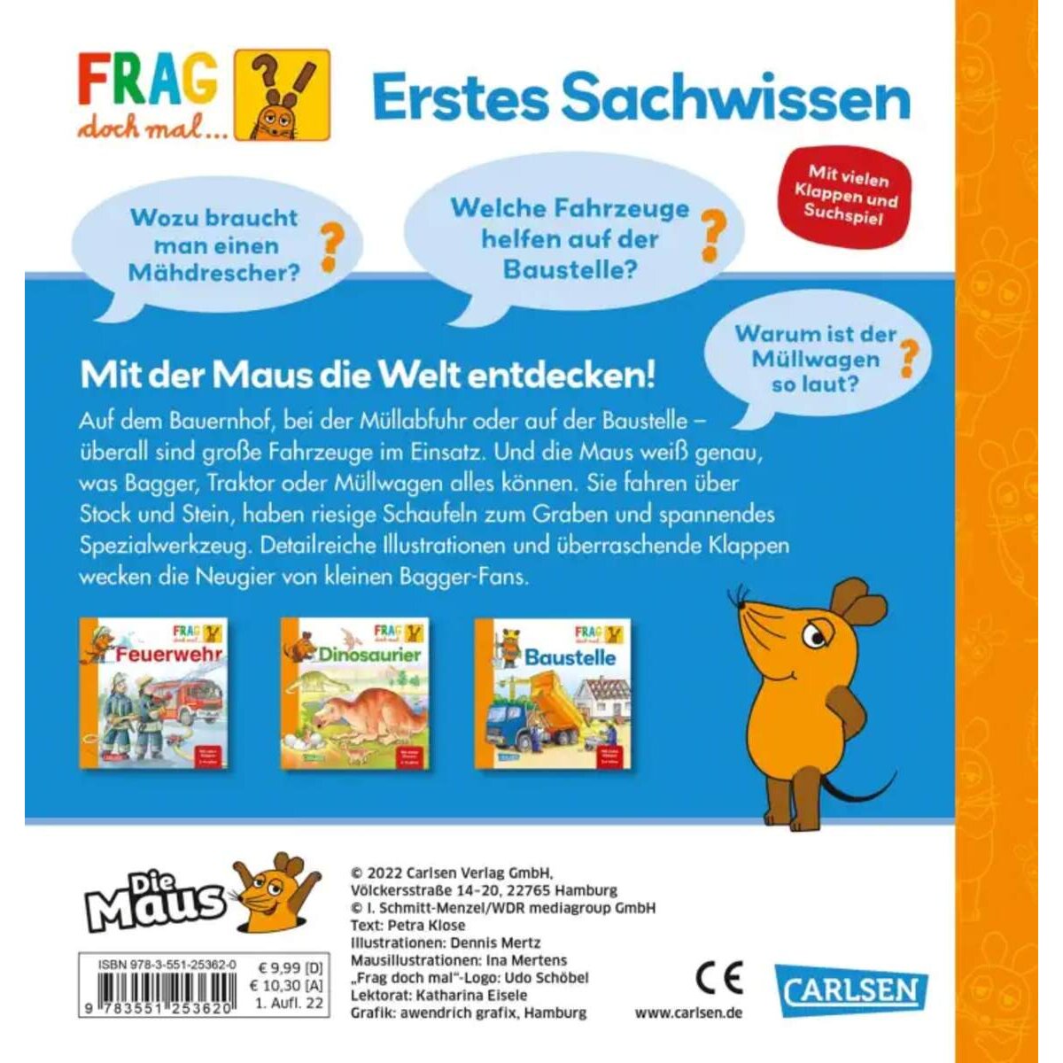 Carlsen Verlag Frag doch mal ... die Maus: Traktor, Bagger und Co. von Petra Klose, Dennis Mertz