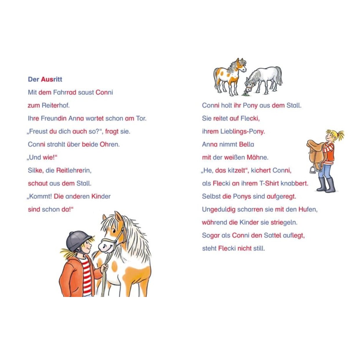 Carlsen Verlag LESEMAUS zum Lesenlernen Sammelbände: Pony-Silben-Geschichten mit Conni