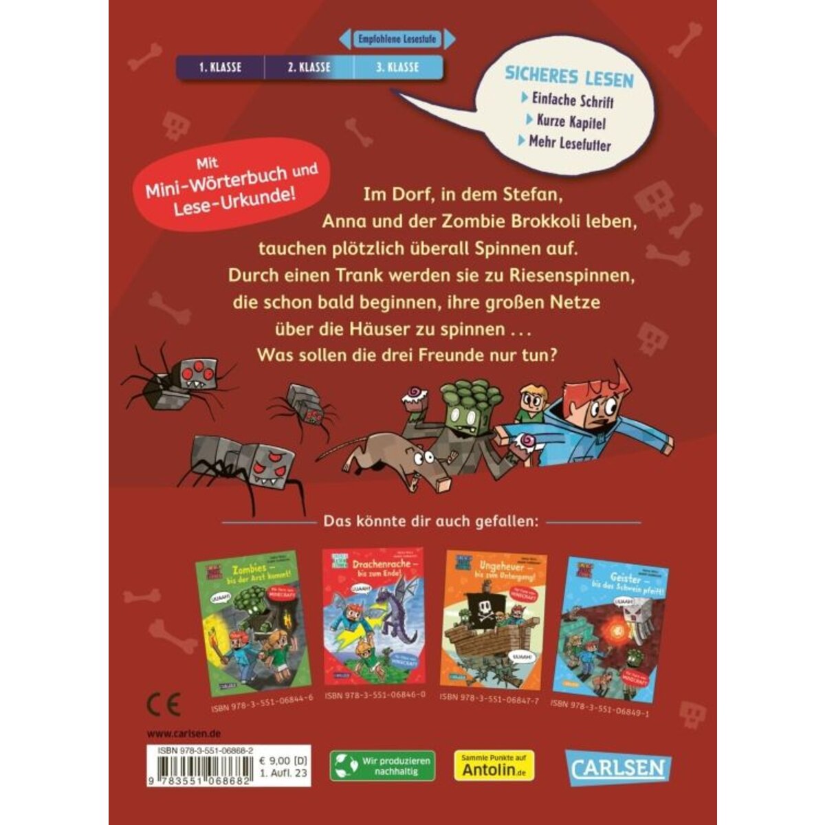 Carlsen Verlag Minecraft 8: Spinnen – bis die Netze beben!