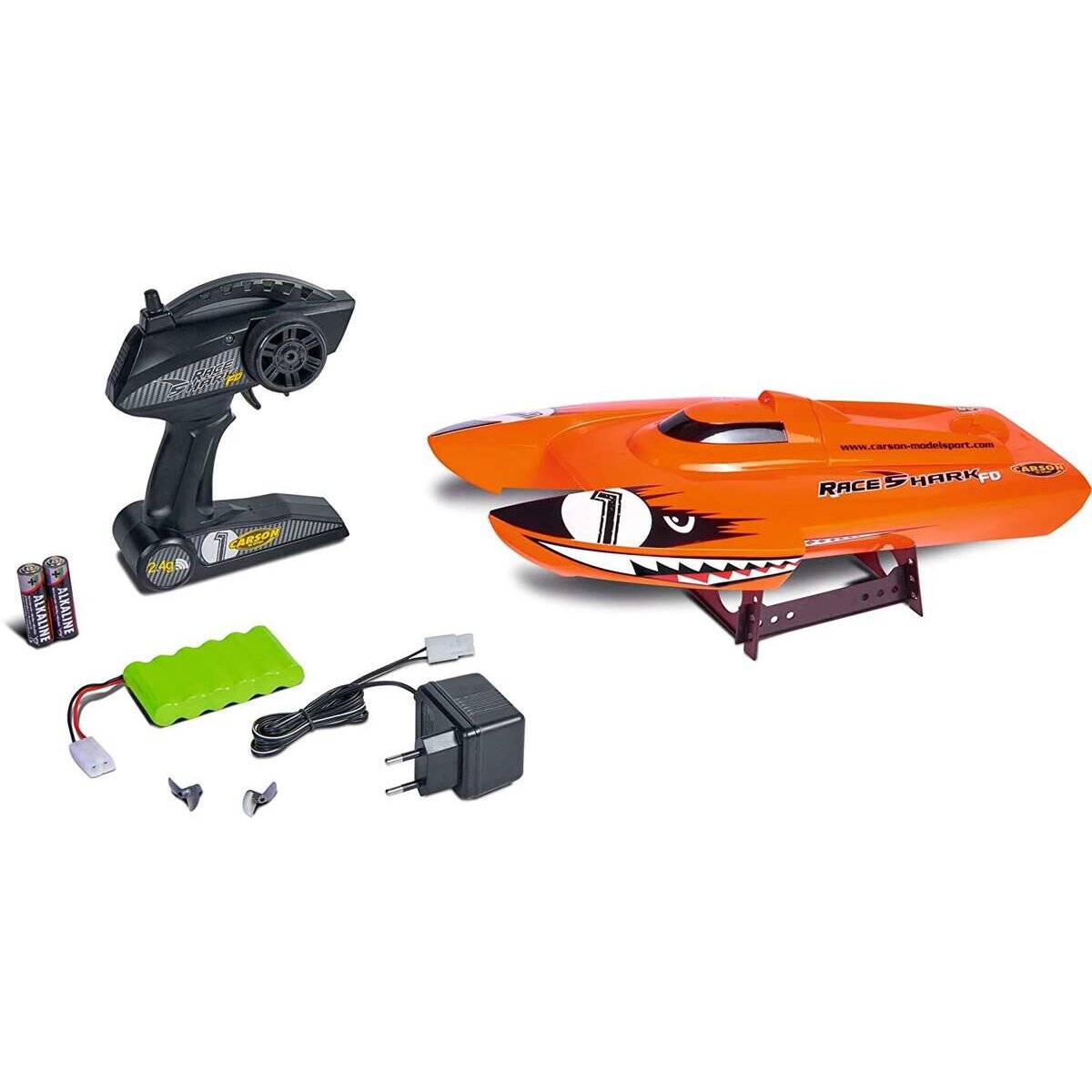 Carson RC Boot - Race Shark FD 2.4G 100% RTR orange