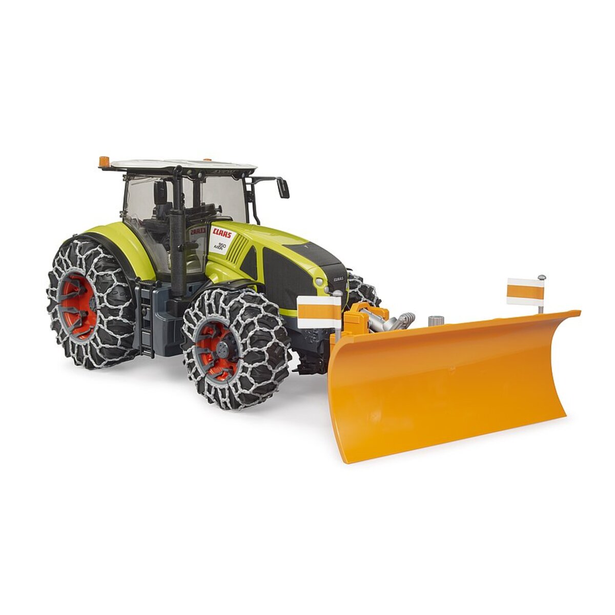 BRUDER® 03018 Claas Axion mit Schneeketten und Räumschild