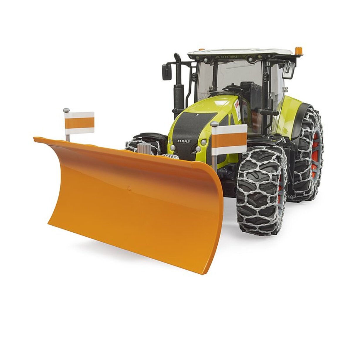 BRUDER® 03018 Claas Axion mit Schneeketten und Räumschild