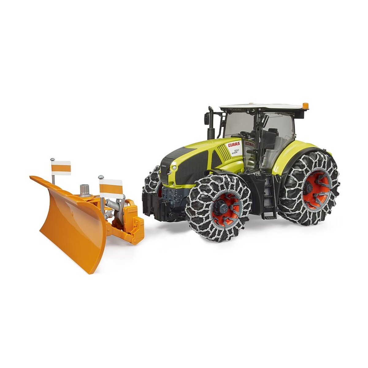 BRUDER® 03018 Claas Axion mit Schneeketten und Räumschild