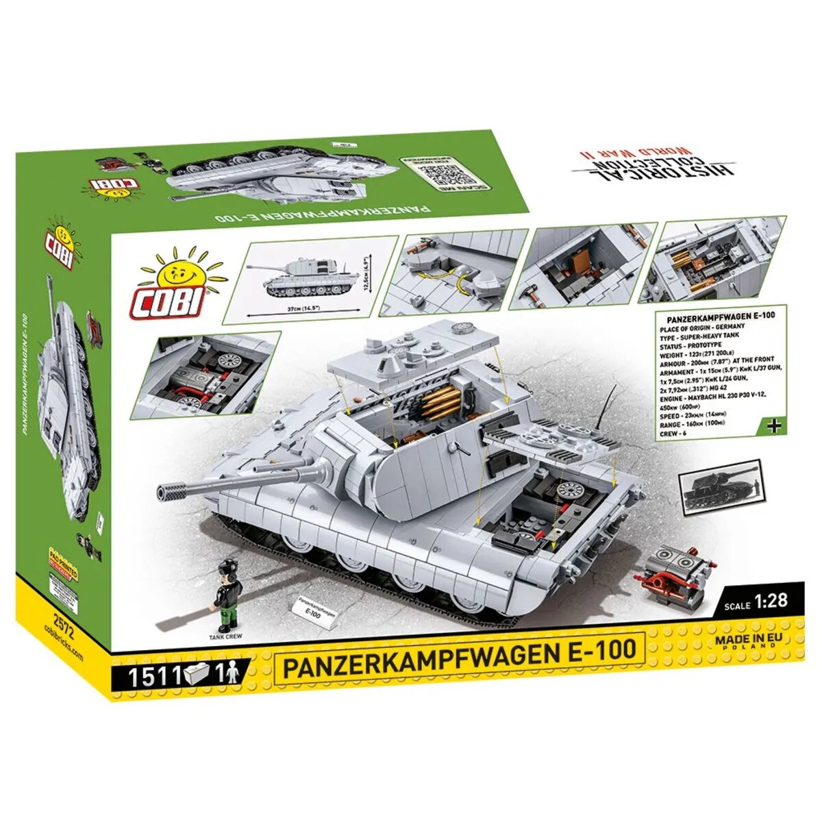 Cobi 2572 Historical Collection - Panzerkampfwagen E-100