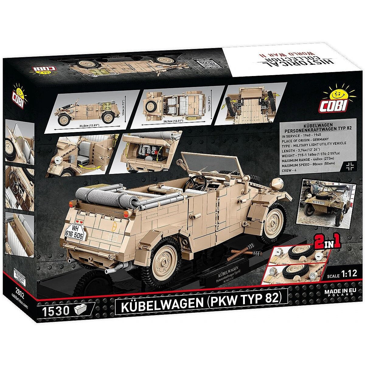 Cobi 2802 Kübelwagen (PKW Typ 82) - Executive Edition, 1:12