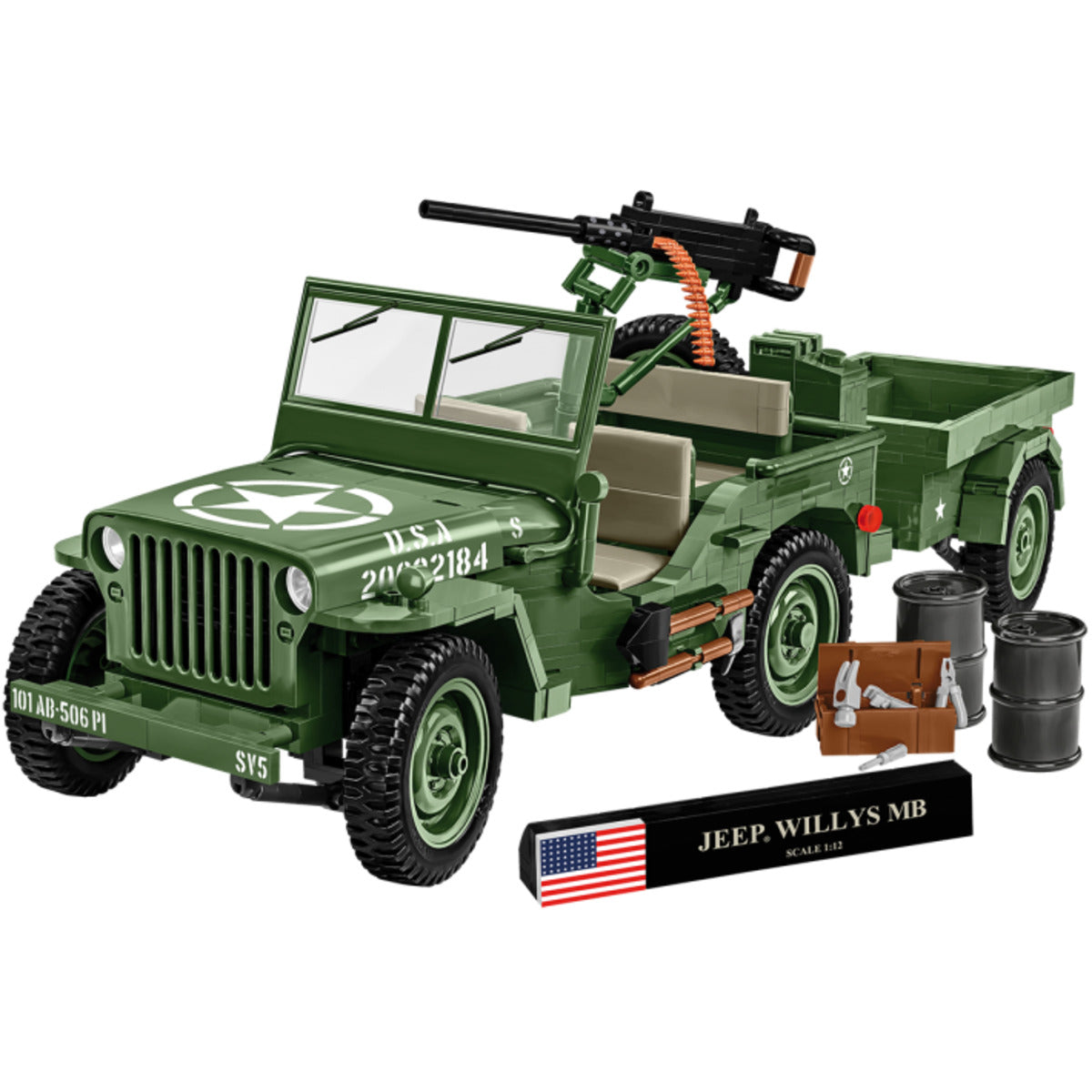 Cobi Jeep Willys MB & Trailer - Executive Edition