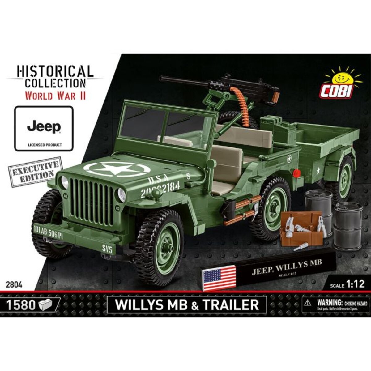 Cobi Jeep Willys MB & Trailer - Executive Edition