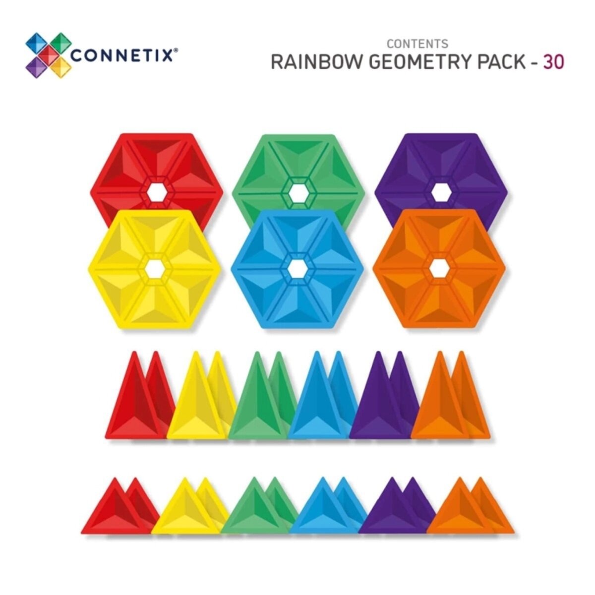 Connetix Magnetbausteine Rainbow Geometry Pack 30 tlg.