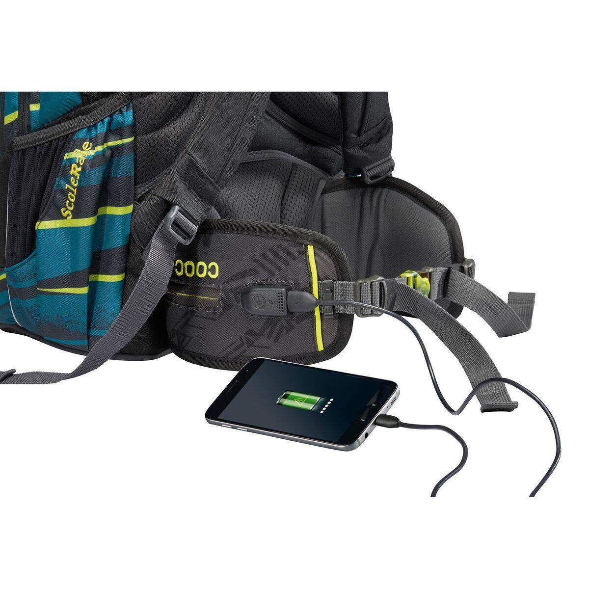Coocazoo TecCheck Blue Hüftgurt mit Powerbank