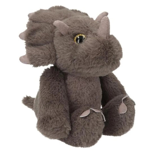 Depesche Dino World Plüsch Floppy Triceratops 25 cm mit Glitzeraugen