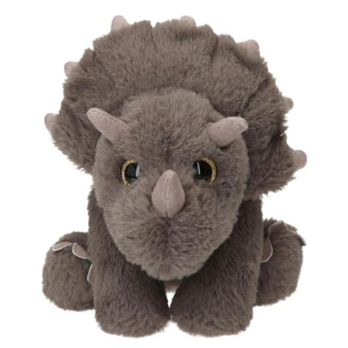 Depesche Dino World Plüsch Floppy Triceratops 25 cm mit Glitzeraugen