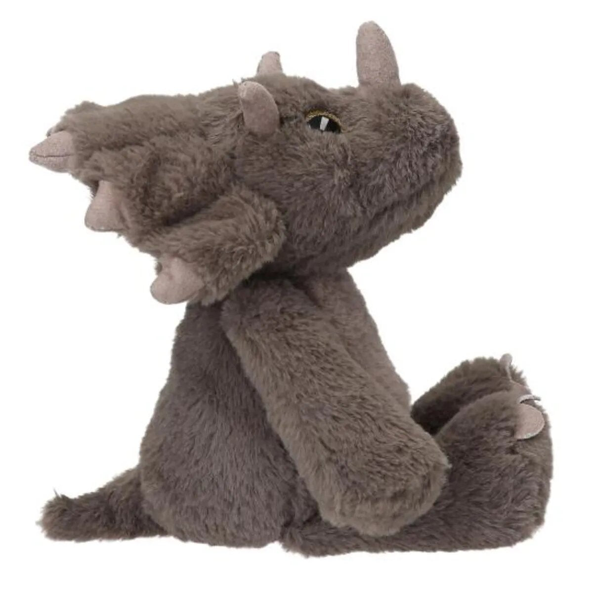 Depesche Dino World Plüsch Floppy Triceratops 25 cm mit Glitzeraugen