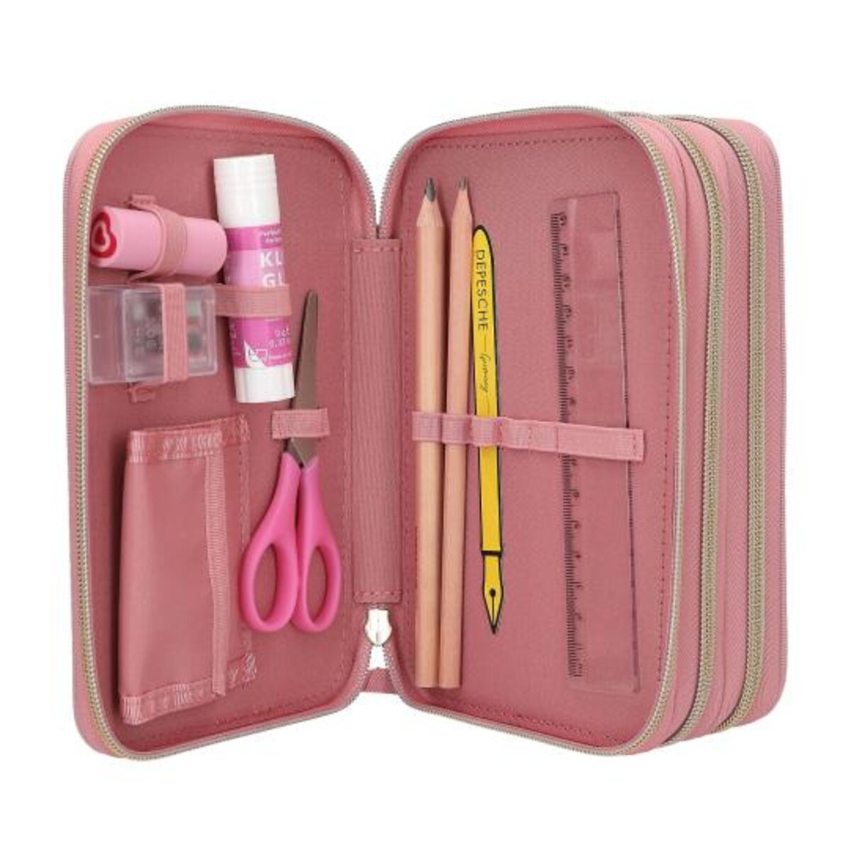 Depesche Miss Melody 3 Fach Federtasche DUSTY ROSE