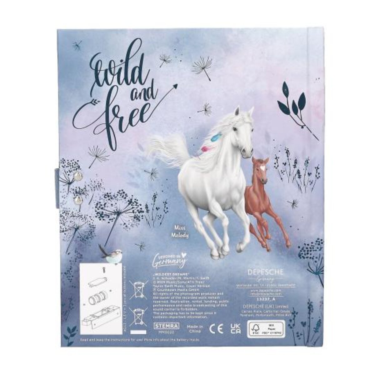 Depesche Miss Melody Tagebuch mit Code und Sound Pferde Motiv 2