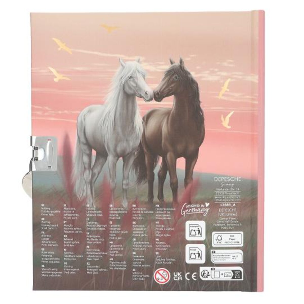 Depesche Miss Melody Tagebuch mit Stickern Herz-Schloss Pferdemotive