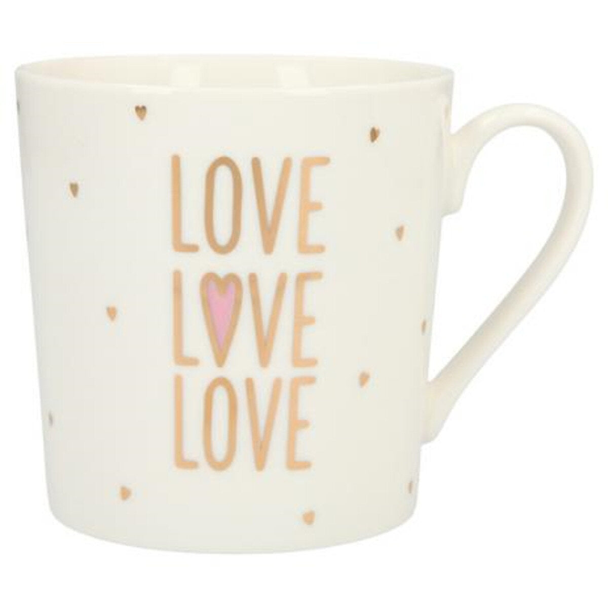 Depesche Porzellan-Becher mit Sprüchen und Buchstaben, 1 Stück, sortiert