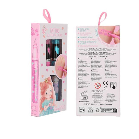 Depesche Princess Mimi Tattoo Glitzer Gelstifte, 1 Stück; 2-fach sortiert