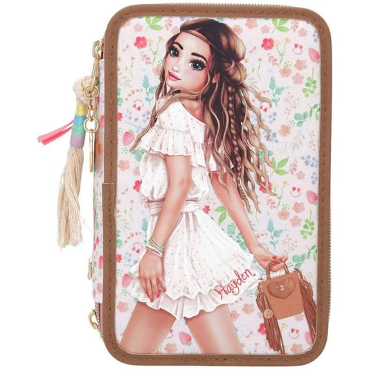Depesche TOPModel 3-Fach Federtasche FLOWER BERRY