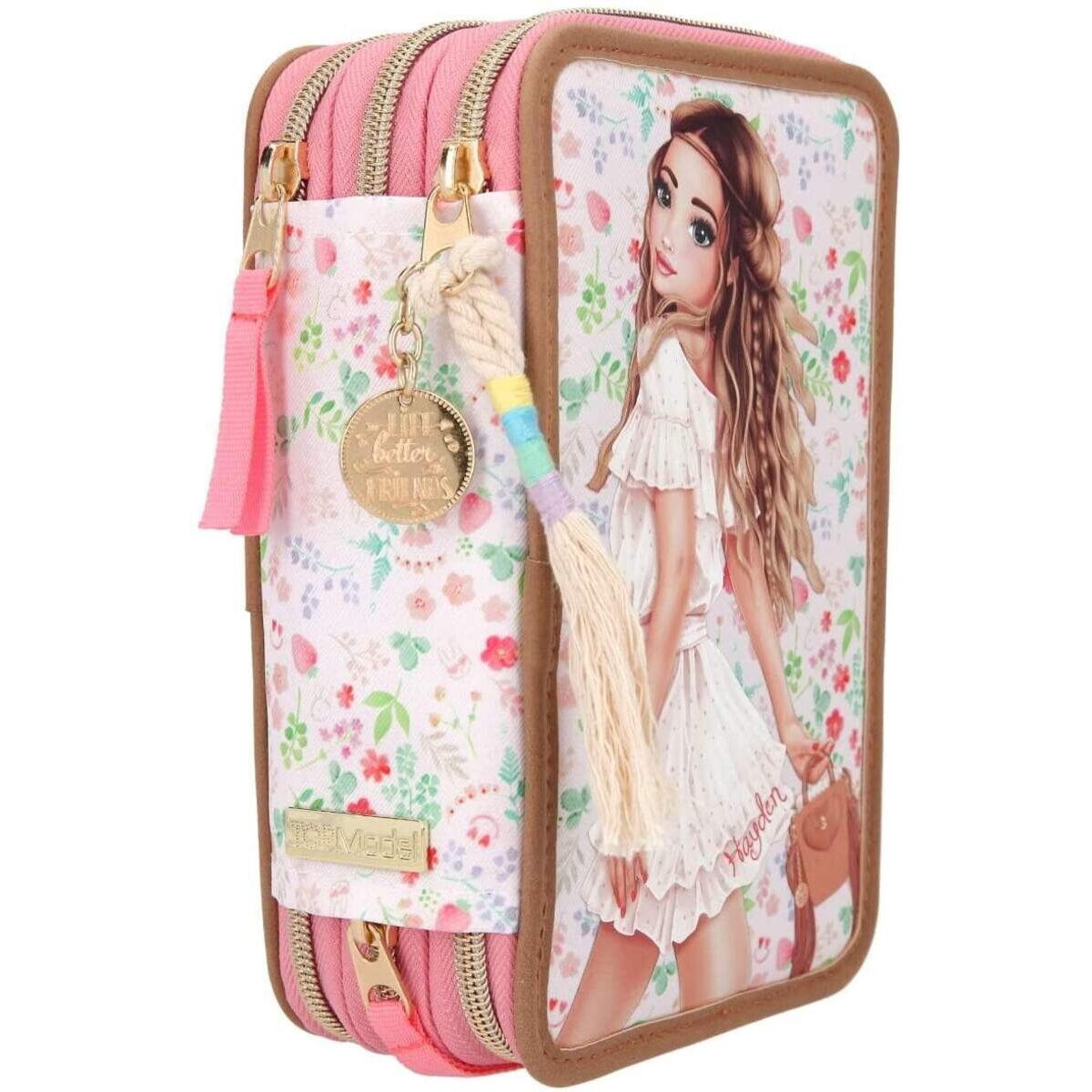 Depesche TOPModel 3-Fach Federtasche FLOWER BERRY