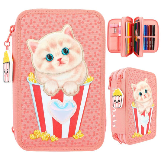 Depesche TOPModel 3-Fach Federtasche Katzen Applikation CUTIE STAR