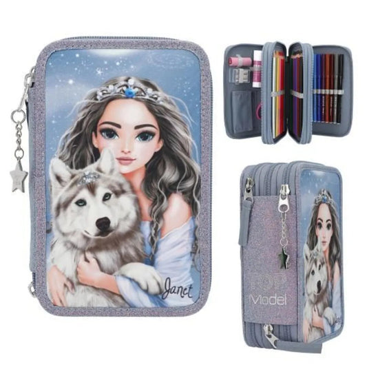 Depesche TOPModel 3 Fach Federtasche WOLF