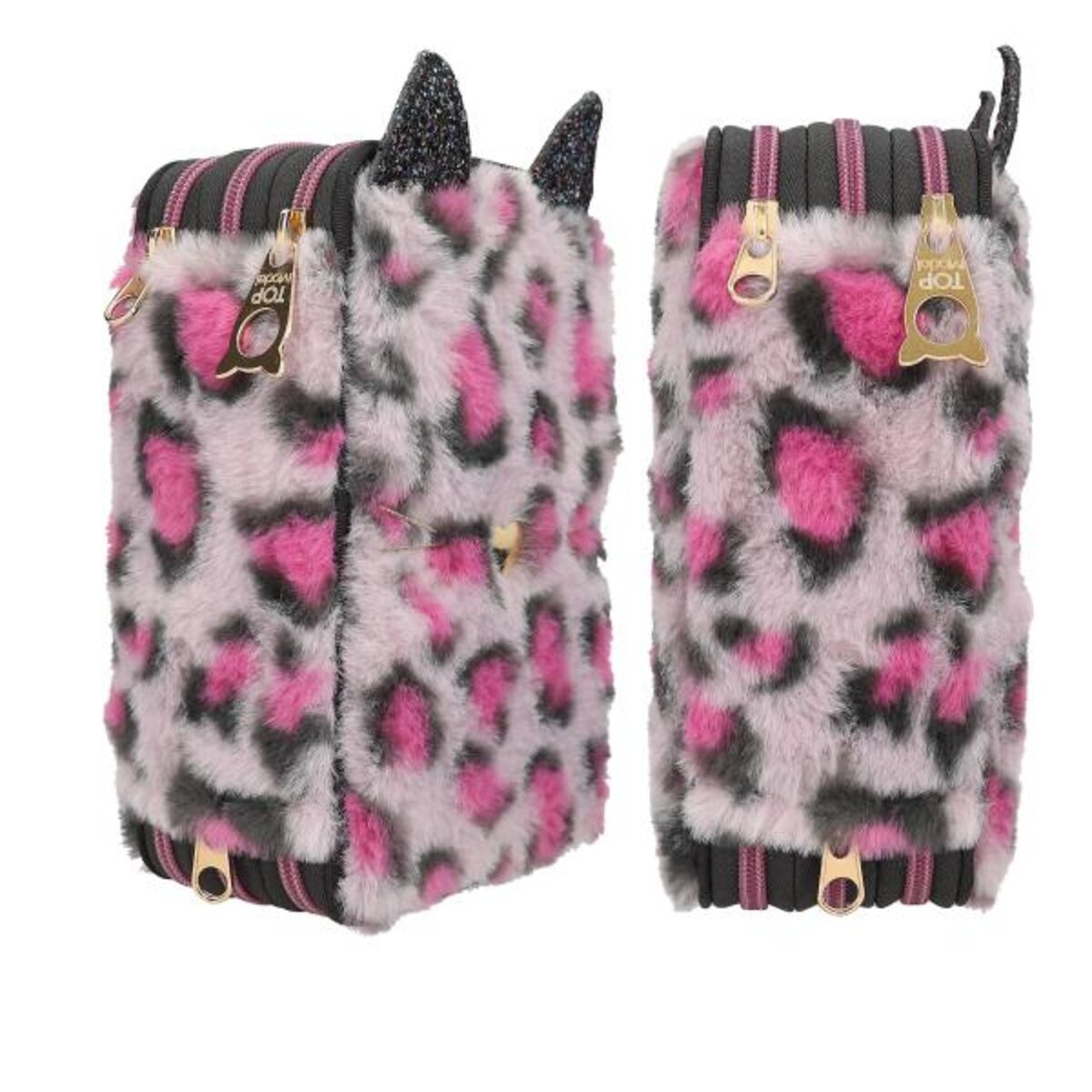 Depesche TOPModel 3 Fach Federtasche Leo Fell REBEL KITTY