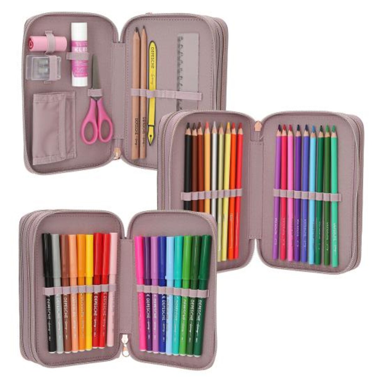 Depesche TOPModel 3-Fach Federtasche VIVA VIOLET