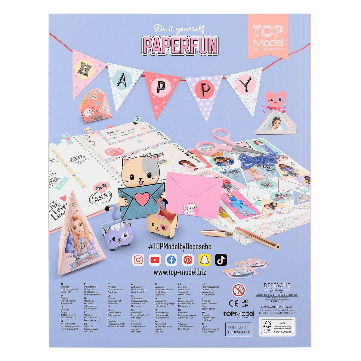Depesche TOPModel DIY Paper Fun Book CUTIE STAR