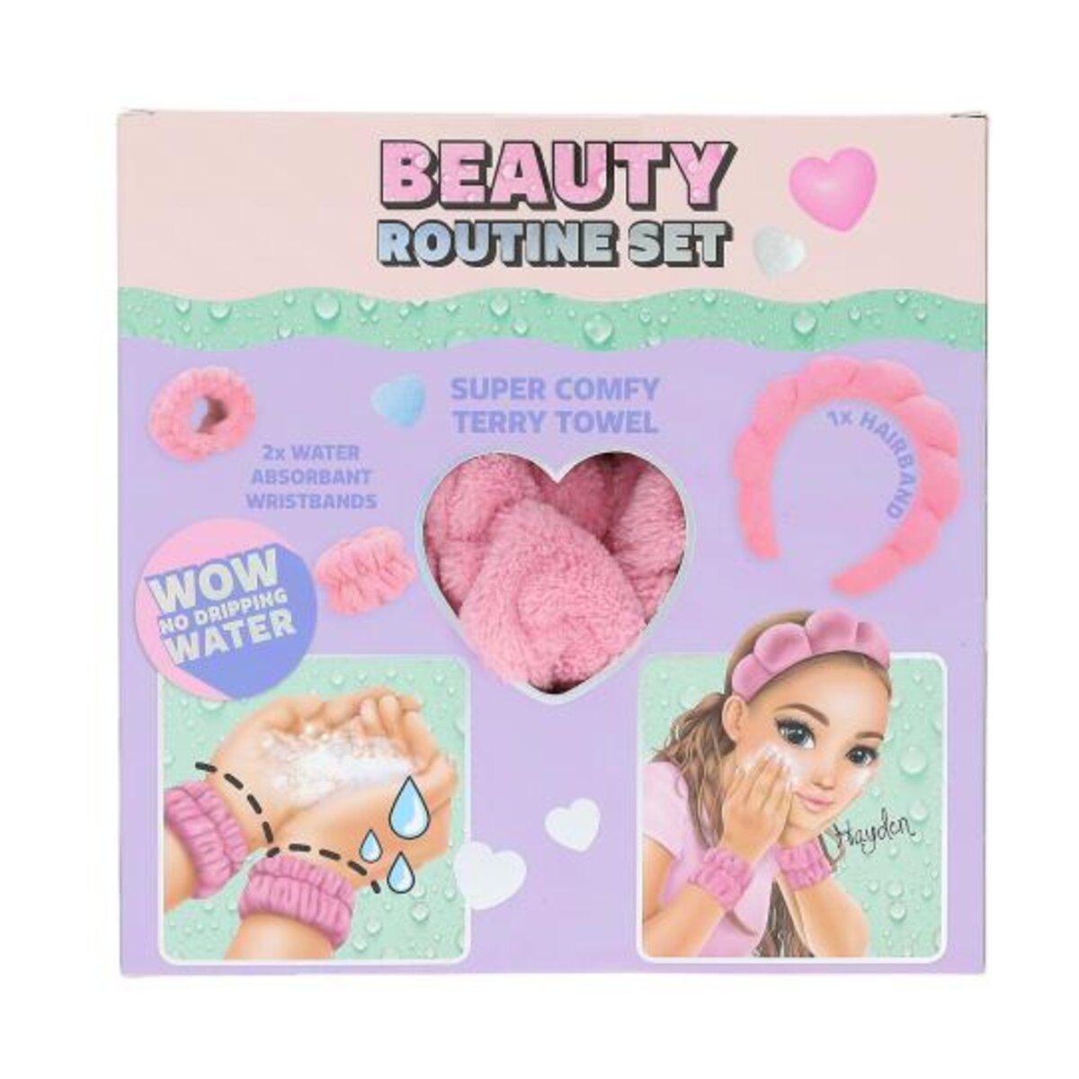 Depesche TOPModel Haarreifen und Handgelenkwaschband BEAUTY and ME
