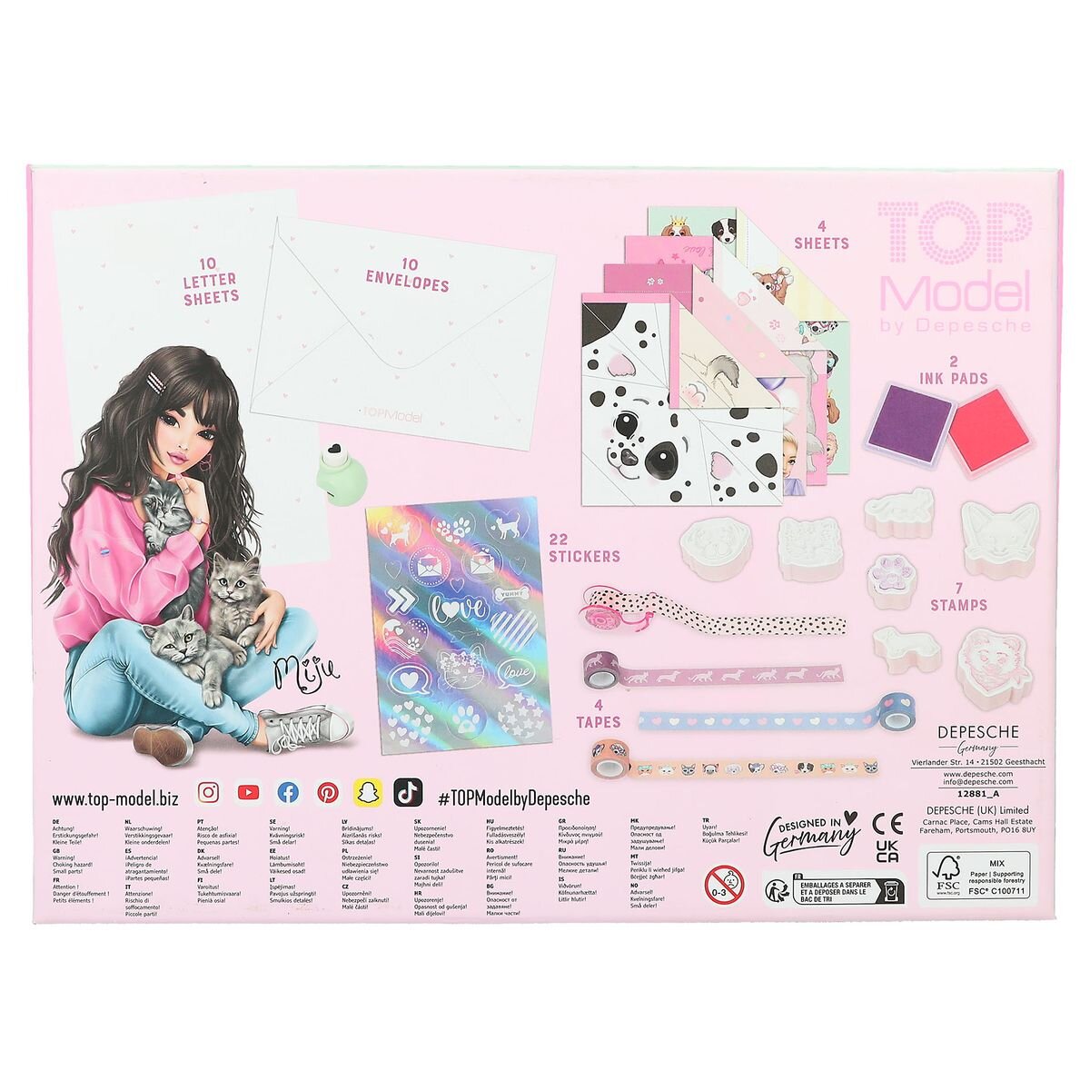 Depesche TOPModel Love Letterset KITTY and DOGGY