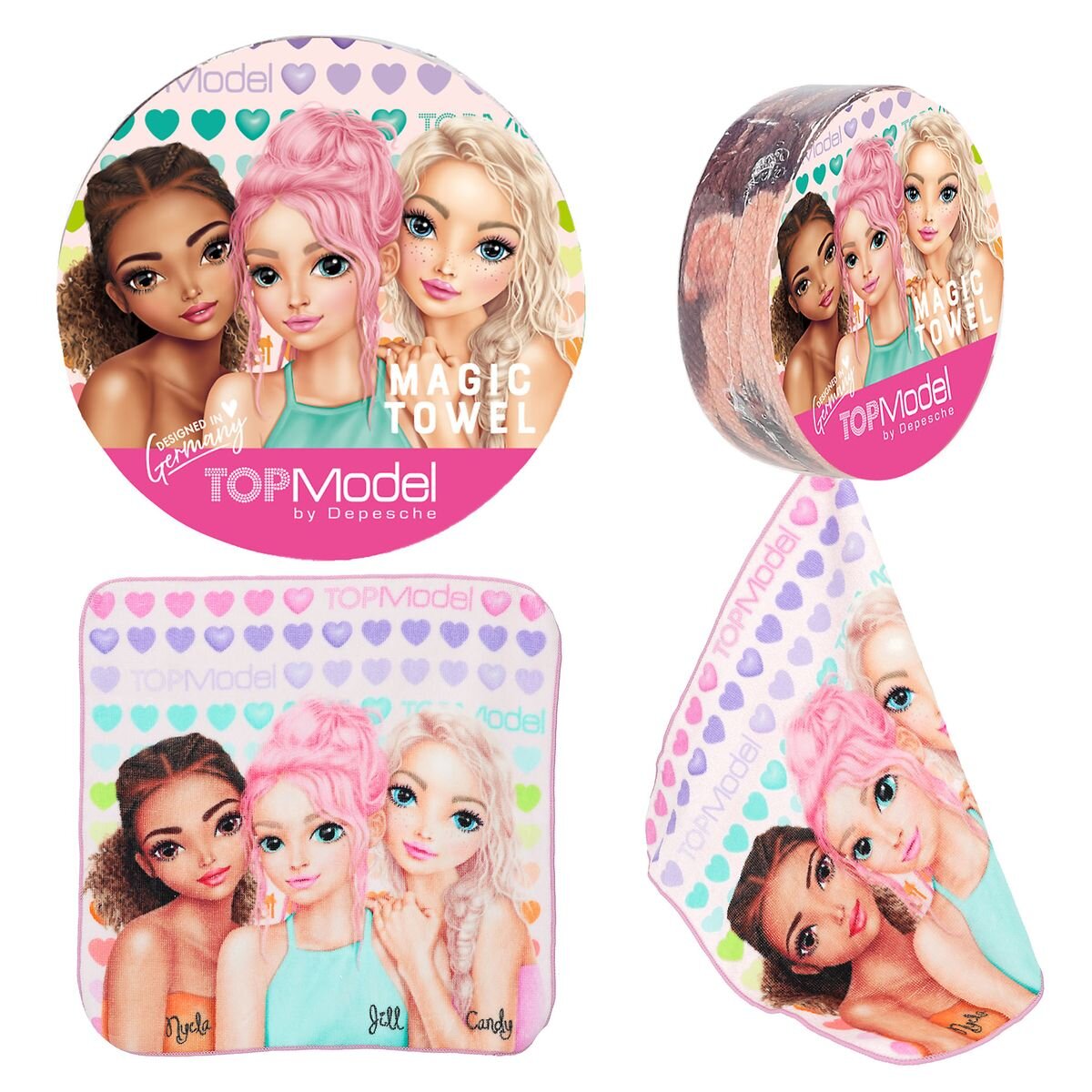 Depesche TOPModel Magisches Handtuch BEAUTY and ME, 1 Stück, 2-fach sortiert
