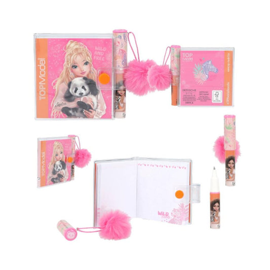 Depesche TOPModel Mini Notizbuch Mit Kugelschreiber WILD, 1 Stück; 2-fach sortiert