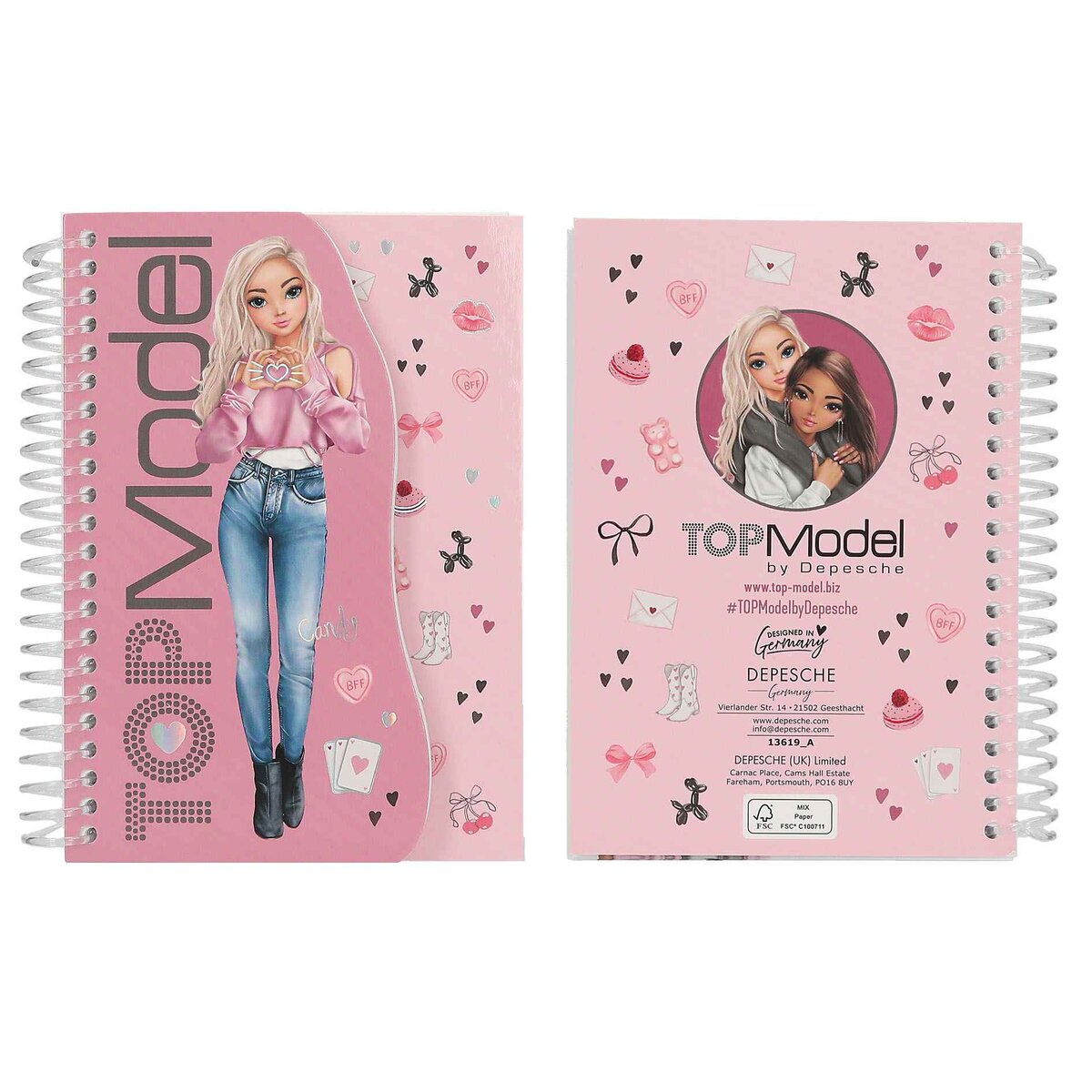 Depesche TOPModel Notizbuch, 1 Stück, 4-fach sortiert