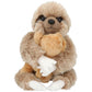 Depesche TOPModel Plüsch Faultier Mama mit Baby, 21 cm