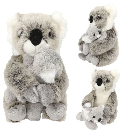 Depesche TOPModel Plüsch Koala Mama mit Baby WILD, 21 cm