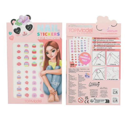 Depesche TOPModel Selbstklebende Nagelsticker BEAUTY and ME, 1 Stück; 4-fach sortiert