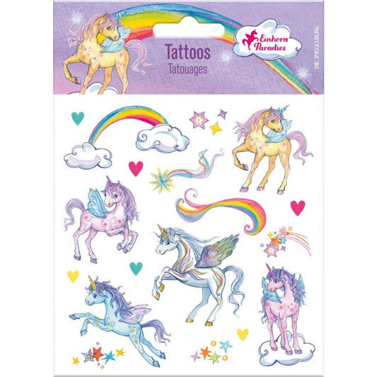 Die Spiegelburg Glitzer-Tattoos Einhorn-Paradies