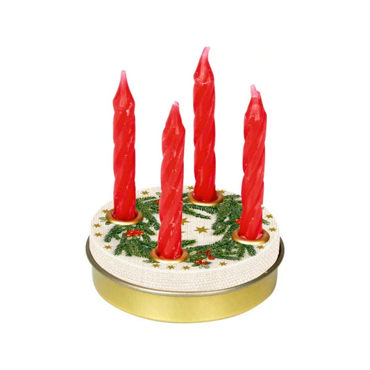 Die Spiegelburg Mini-Adventskranz - Lichterhelle Weihnachtszeit, 1 Stück; 2-fach sortiert
