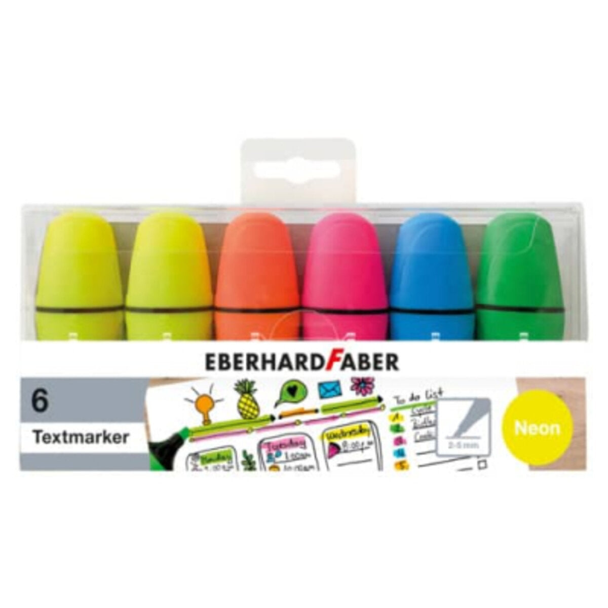 Eberhard Faber Textmarker Neon 6 Stück Kunststoffetui