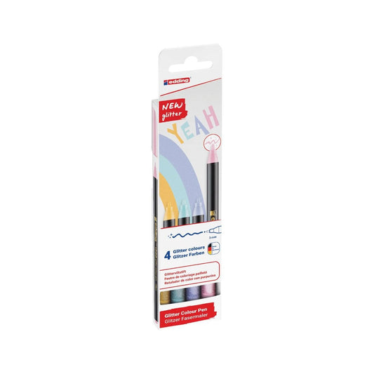 edding 1200 glitzer Fasermaler 1 mm, 4er-Set